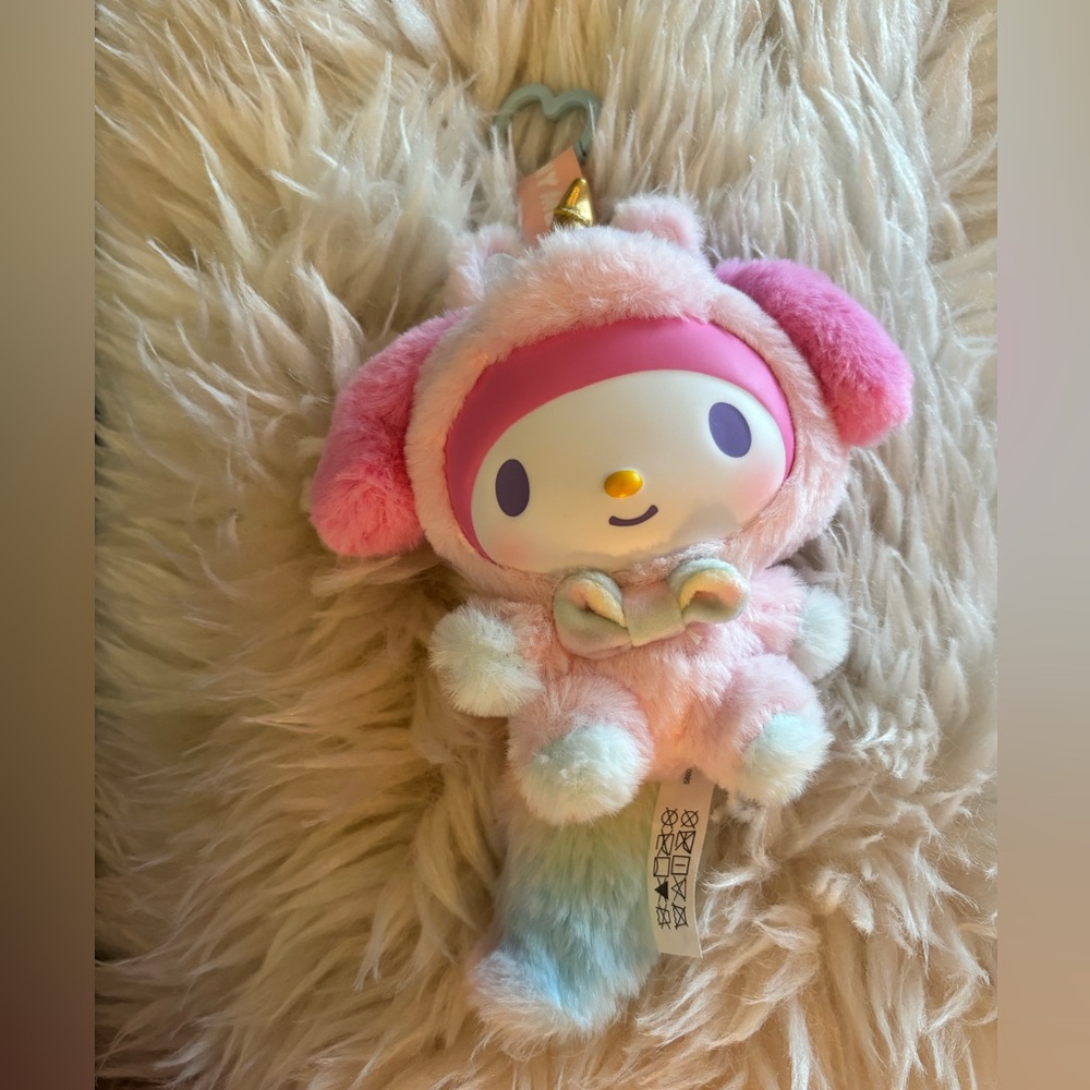 Sanrio dreamy unicorn series my melody plush keychain